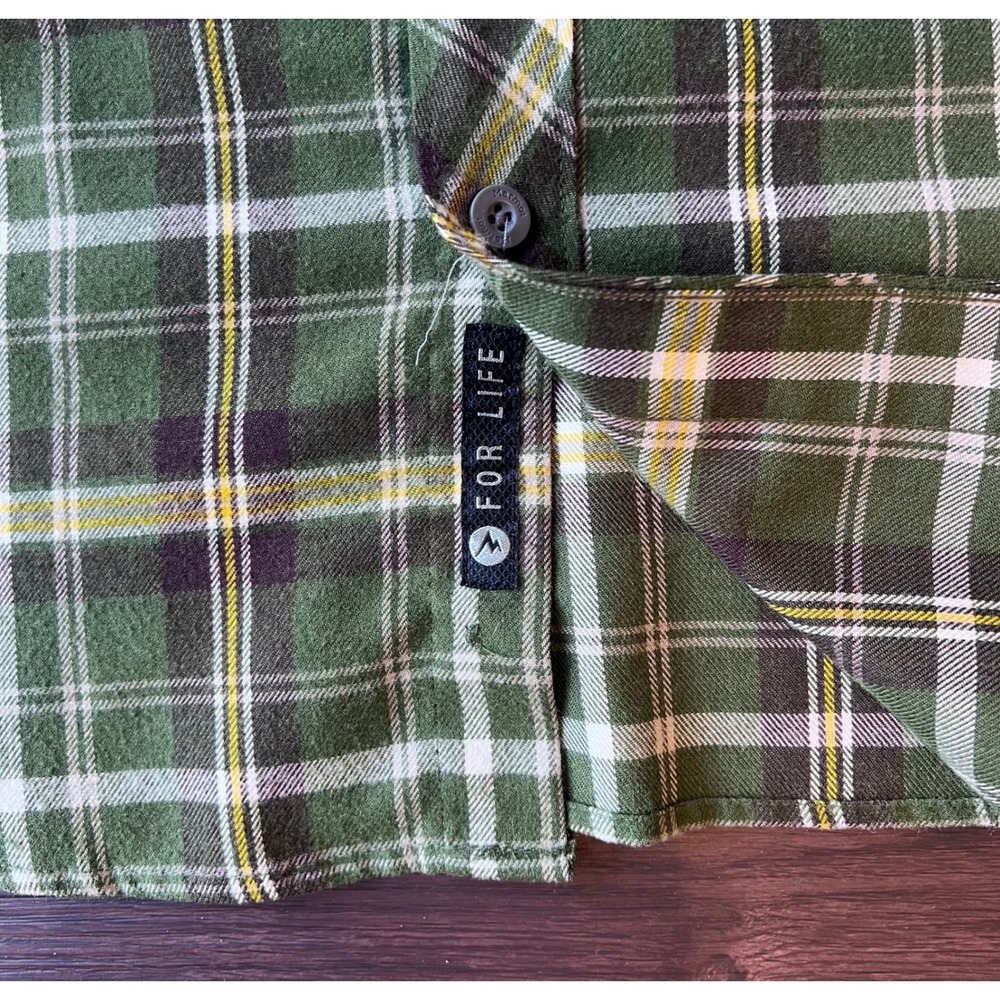 Marmot Mens XXL Green Plaid Flannel Shirt Long Sleeve Wool Blend SCC-308 - Picture 5 of 10